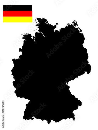 Germany Vector Map And Vector Flag Isolated On White Background High Detailed Silhouette Germany Noline Map Illustration Deutschland Map And Flag European Country Buy This Stock Vector And Explore Similar Vectors