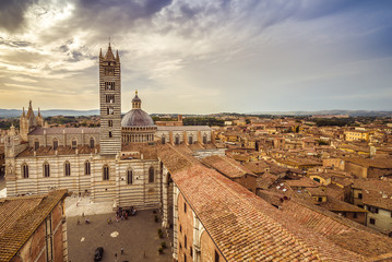 Poster - top view of Siena