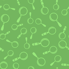 Different Magnifying Glass Icons Seamless Pattern