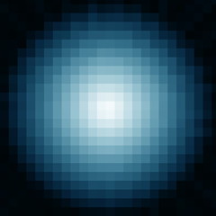 Wall Mural - abstract pixel blue black background with light effect.