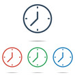© Aleksandar - Clock icon set - simple flat design isolated on white background, vector
