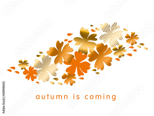 stylized autumn floral vect...