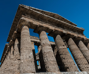 Tempel in Paestum archäologische Ausgrabungsstätte, Salerno, Campania, Italien