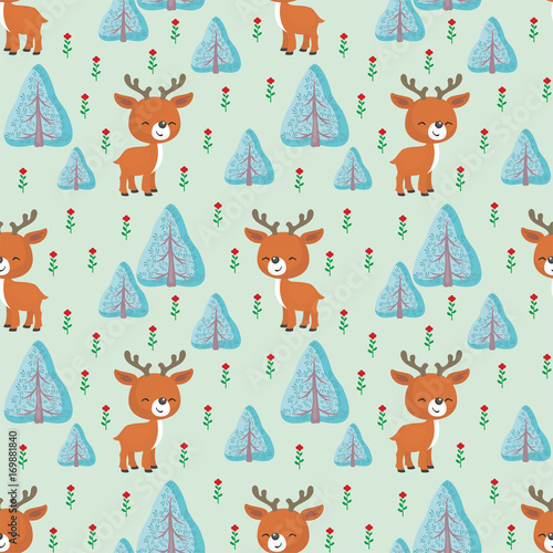 baby-colorful-seamless-pattern-with-the-image-of-a-cute-woodland-animals-vector-background