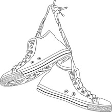 Classic Hand Drawn Vintage Sneakers