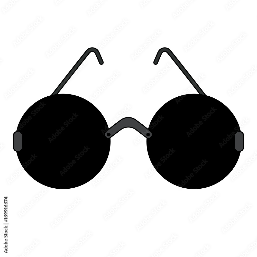 Black round glasses for the blind on white background. Glasses with ...