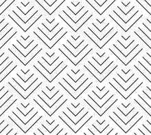 Art Deco Style Geometric Scales. Seamless Vector Pattern