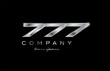 777 silver metal number company design logo