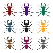 Forest Red Ant Icon In Black Style Isolated On White Background. Insects Symbol Stock Vector Illustration.