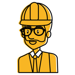 Canvas Print - elegant engineer avatar character vector illustration design