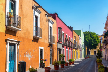 Wall Mural - Colorful Street in Puebla