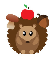 Sticker - Vector Cute Hedgehog