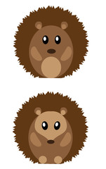 Wall Mural - Vector Cute Hedgehogs