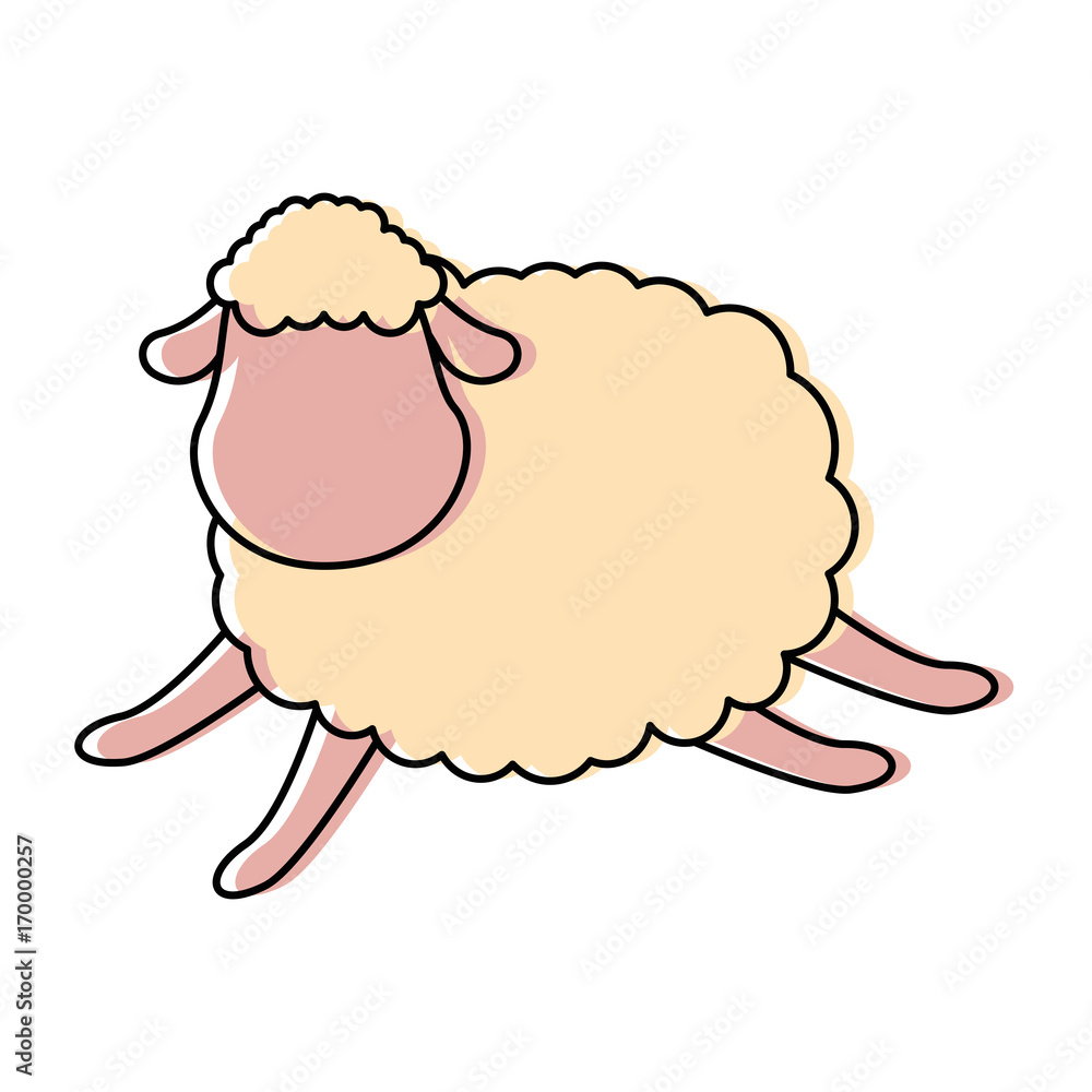 Vector de Stock cute sheep character icon vector illustration design ...