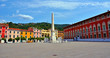 arance square and obelisk Massa Tuscany Italy