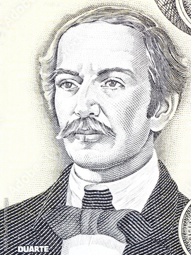 Fotografía Juan Pablo Duarte portrait from Dominican money