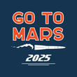 © dacascas - Go to Mars vector cartoon poster