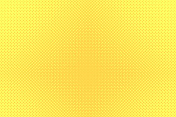 Gradient halftone dots background. Pop art template, texture. Yellow and orange. Vector illustration.