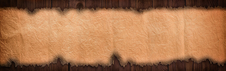 Wall Mural - Texture old paper on plank table, high resolution background