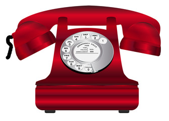 Wall Mural - Big Red Telephone