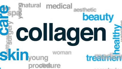 Canvas Print - Collagen animated word cloud, text design animation.