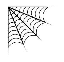 Spider Web Vector Symbol Icon Design. Beautiful Illustration Isolated On White Background