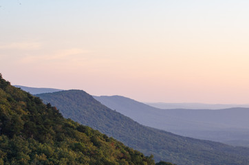 Wall Mural - Hills and valleys viewed from an overlook at Cheaha State Park, Alabama