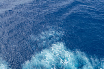 Wall Mural - sea and waves Wave caused by cruise ship