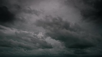 Fototapete - Tropical monsoon storm cloud building up over the ocean for a torrential downpour
