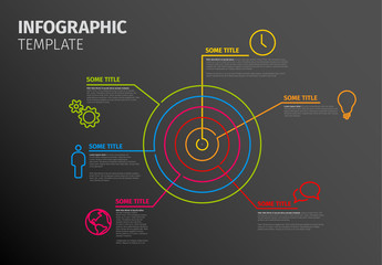 Wall Mural - Vector Infographic template with circle target