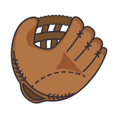 Canvas Print - baseball glove isolated icon vector illustration design