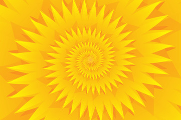 Canvas Print - Star yellow abstract vector pattern, Concentric star shapes - yellow