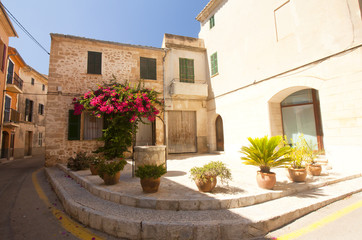 Alcudia Old Town in island Majorca, Spain 28.06.2017.