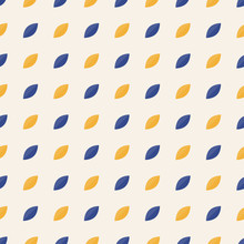 Seamless Vector Pattern With Blue And Yellow Petals