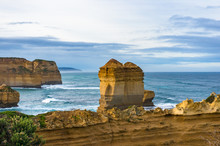 Nature Wonder Limestone Rock Formations Along Australian Coast