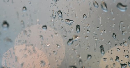 Wall Mural - Rain drop on the glass of window