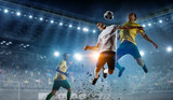 Fototapeta Sport - Soccer best moments. Mixed media