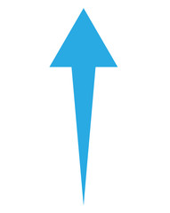 Wall Mural - blue up arrow on white background. up arrow sign. up arrow icon.