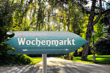 Sticker - Schild 254 - Wochenmarkt