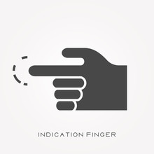 Silhouette Icon Indication Finger