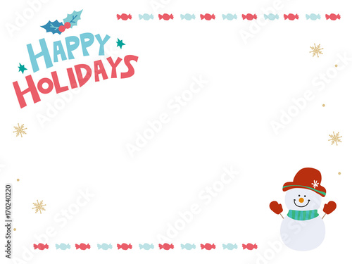 クリスマス スノーマン イラスト Stock ベクター Adobe Stock