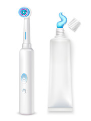 Sticker - Electric Toothbrush And Toothpaste Tube Set