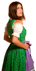 Sticker - Attraktive junge Frau im Dirndl 