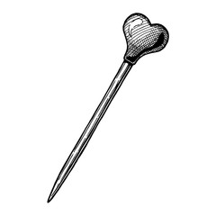 Sticker - illustration of Sewing pin