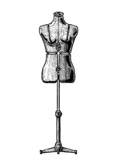 Poster - illustration of dress form