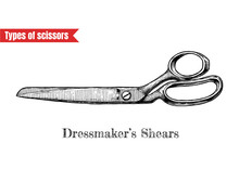 Illustration Of Dressmakers Shears