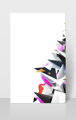 Poster - Geometric abstract composision. Modern polygonal triangles and colored shapes for creative background.