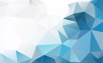 Blue Light Polygonal Low polygon Triangle Pattern Background