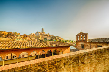 Poster - panorama of Siena, Italy