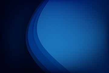 Poster - Abstract deep blue background curve and overlap layer with basic simply geometry illustration 002